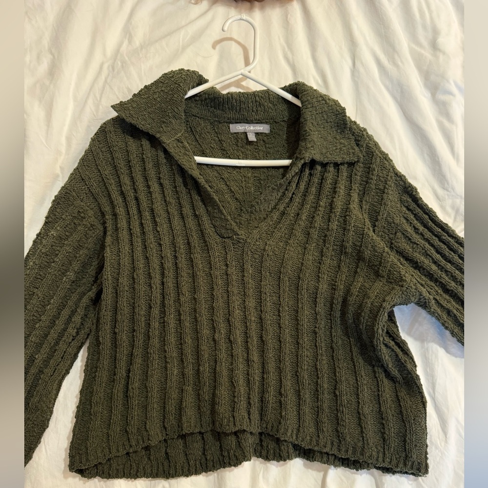 Dark green sweater